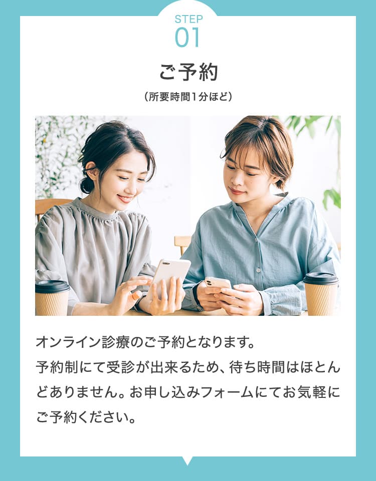 Step 1 ご予約（所要時間1分ほど）